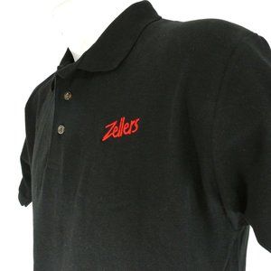 ZELLERS Vintage Black Polo Shirt Employee Uniform Shirt Size M NEW